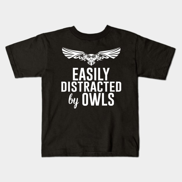 Bird Lover Owls Kids T-Shirt by Mitchell Akim